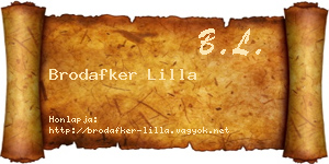 Brodafker Lilla névjegykártya